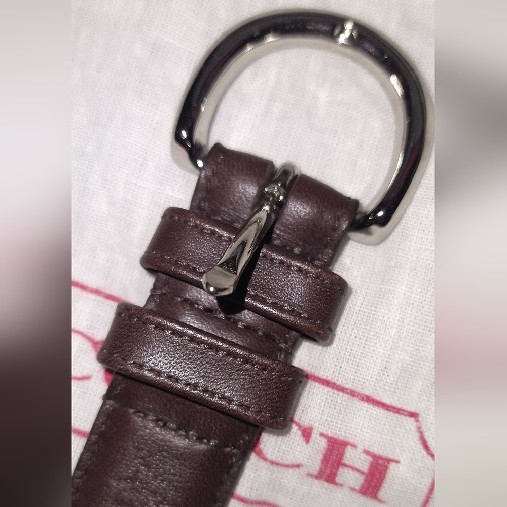 Vintage Coach brown leather belt - 8504 - Picture 4 of 7